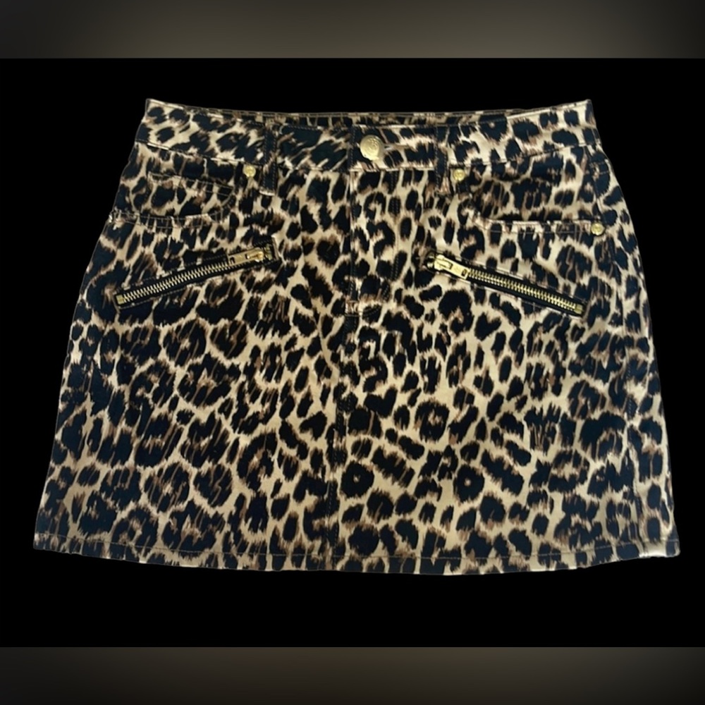 Juicy Couture Leopard Cheetah Animal Print Mini Skirt - Picture 4 of 9